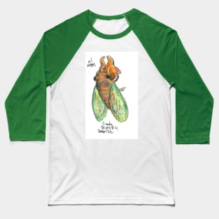 Oil Pastel Cicada Baseball T-Shirt